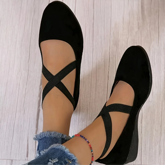 Women's Elegant Ballet Flats with Hidden Wedge