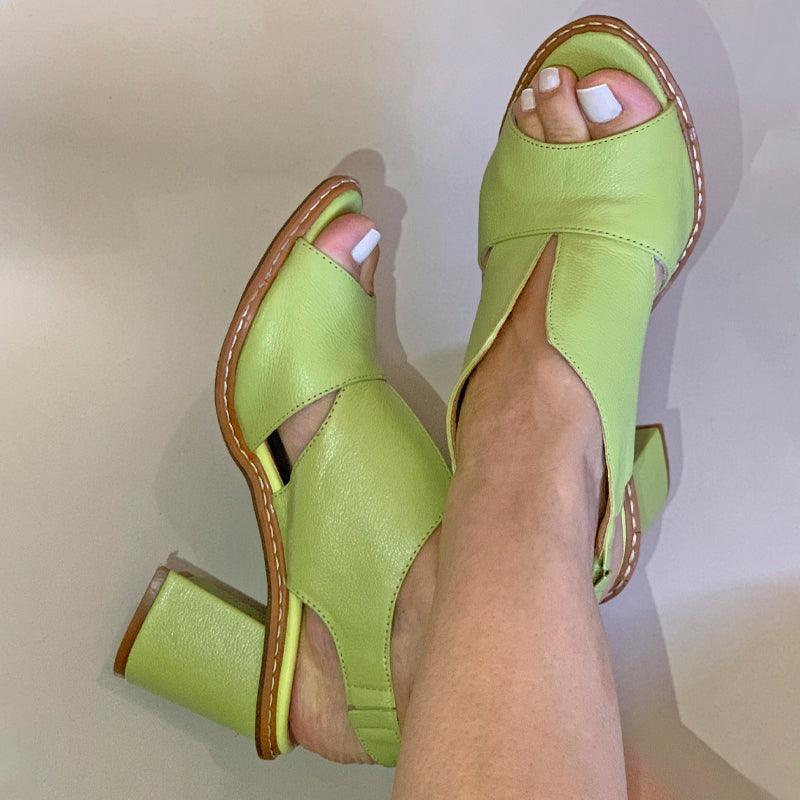 Women's Elegant Block-Heel Sandals with Adjustment