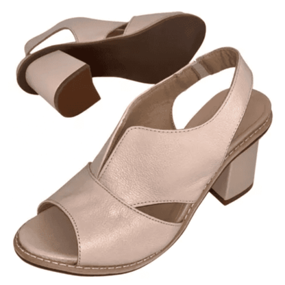 Women's Elegant Block-Heel Sandals with Adjustment