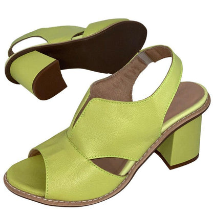 Women's Elegant Block-Heel Sandals with Adjustment