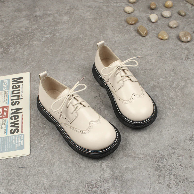 Women's Elegant Brogues with Perforations