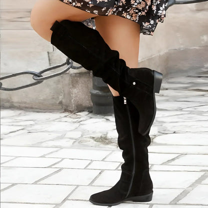 Women's Elegant Leather Boots for Winter