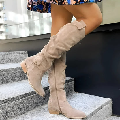 Women's Elegant Leather Boots for Winter