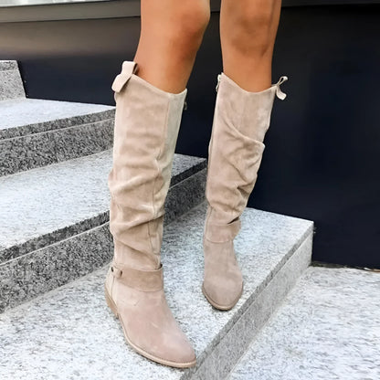 Women's Elegant Leather Boots for Winter