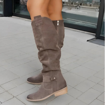 Women's Elegant Leather Boots for Winter