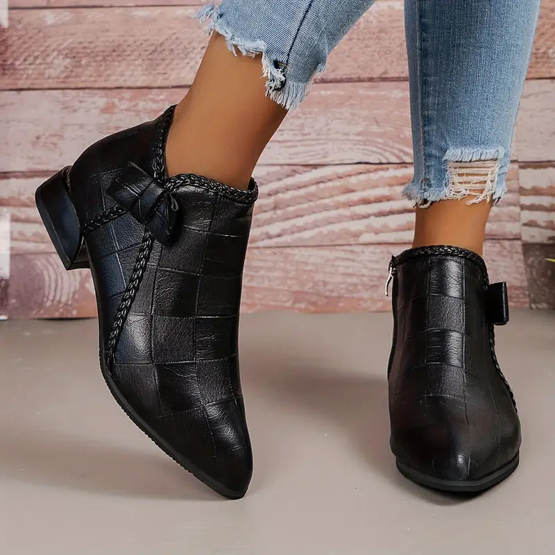 Women's Elegant Low-Heel Ankle Boots