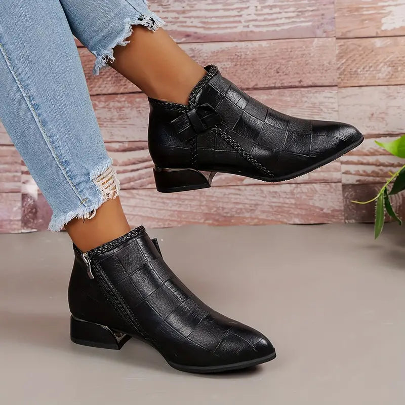 Women's Elegant Low-Heel Ankle Boots