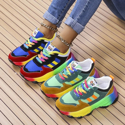 Women's Fashionable Sneakers with Raised Sole