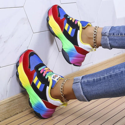 Women's Fashionable Sneakers with Raised Sole