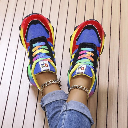 Women's Fashionable Sneakers with Raised Sole