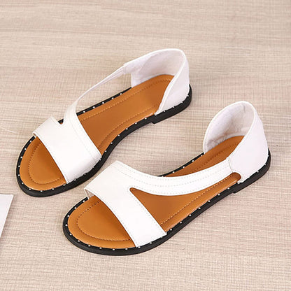 Women's Flat Leather Everyday Sandals