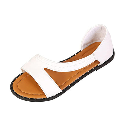 Women's Flat Leather Everyday Sandals