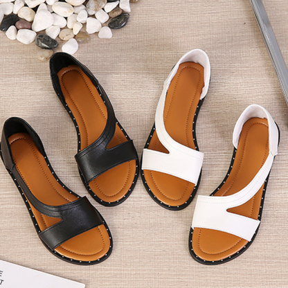 Women's Flat Leather Everyday Sandals