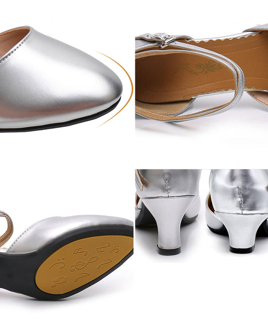 Women's Heeled Pumps with Ankle Strap