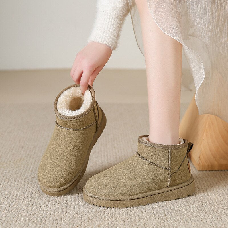 Women's Insulated Ankle Boots with Faux-Fur Lining
