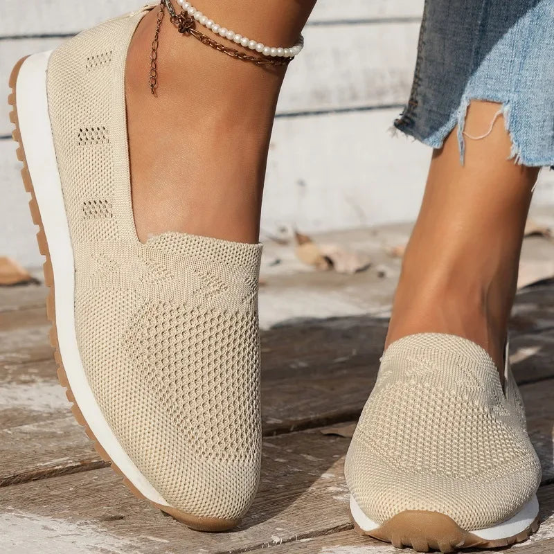 Women's Knit Slip-On Loafers, Lightweight