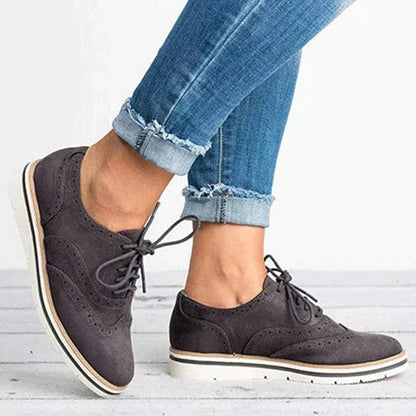 Women's Lace-Up Shoes with Decorative Cutouts