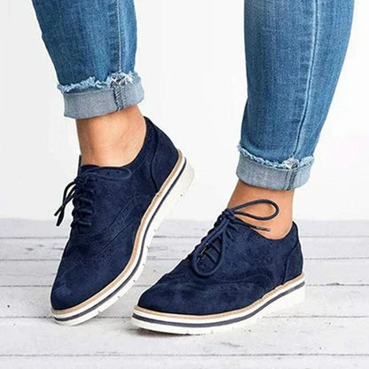 Women's Lace-Up Shoes with Decorative Cutouts