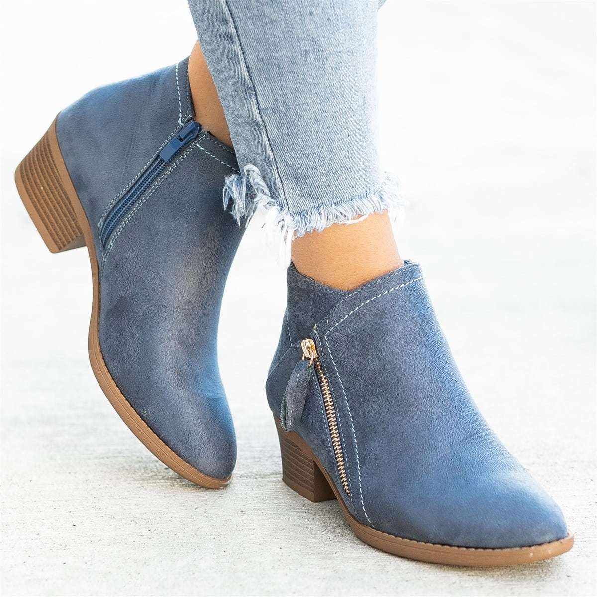 Women's Leather Ankle Boots with Orthopedic Support