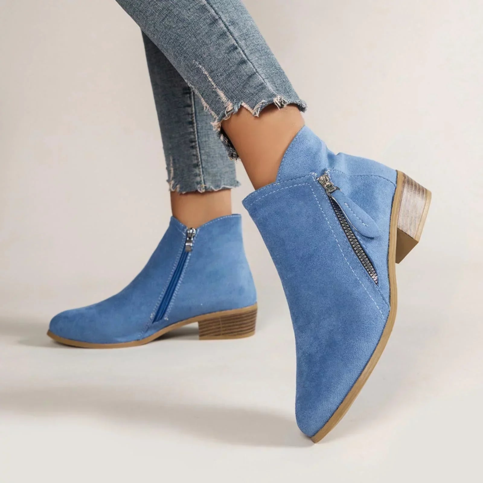 Women's Leather Ankle Boots with Orthopedic Support