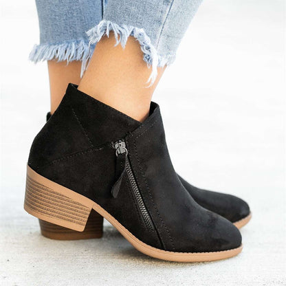 Women's Leather Ankle Boots with Orthopedic Support