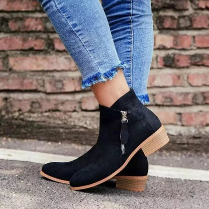 Women's Leather Ankle Boots with Orthopedic Support