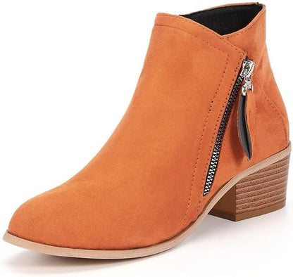 Women's Leather Ankle Boots with Orthopedic Support