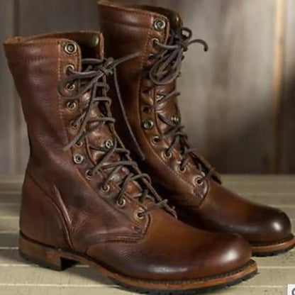 Women's Leather Boots with a Classic Design