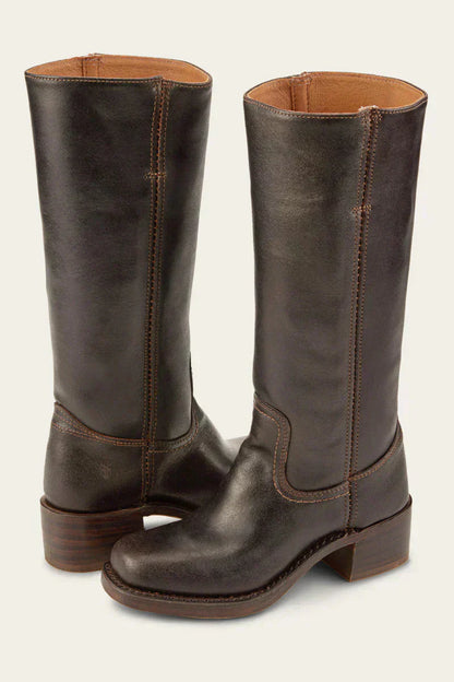 Women's Leather Boots with a Fitted Cut
