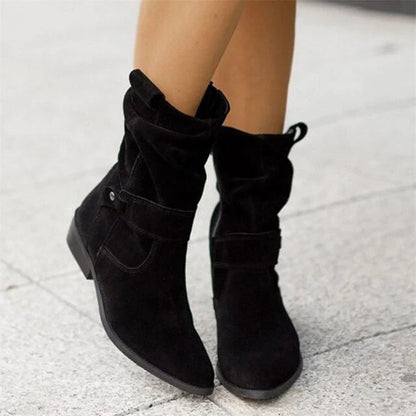 Women's Low Ankle Boots in Winter Style