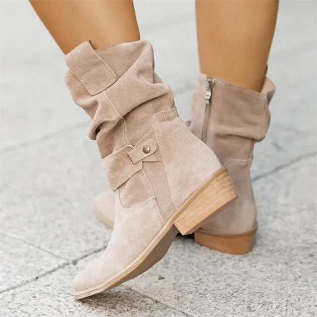 Women's Low Ankle Boots in Winter Style
