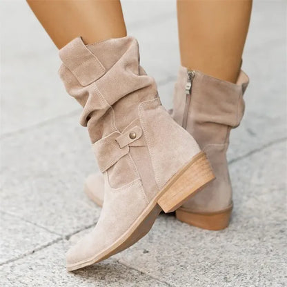 Women's Low Ankle Boots in Winter Style