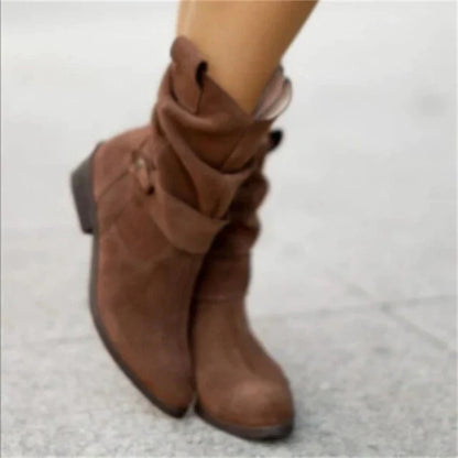Women's Low Ankle Boots in Winter Style