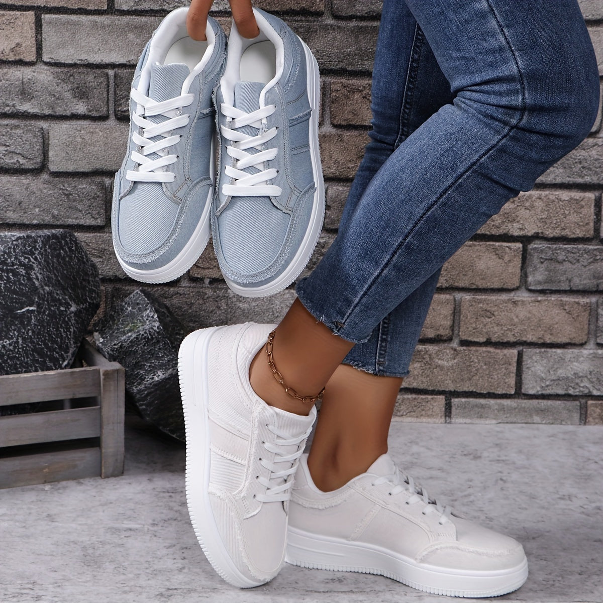 Women's Low-Top Sneakers, Breathable for Everyday