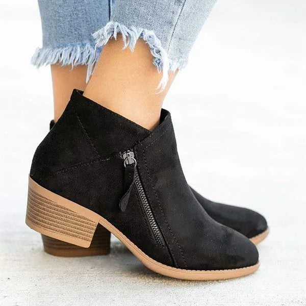 Women's Orthopedic Ankle Boots with Side Zip