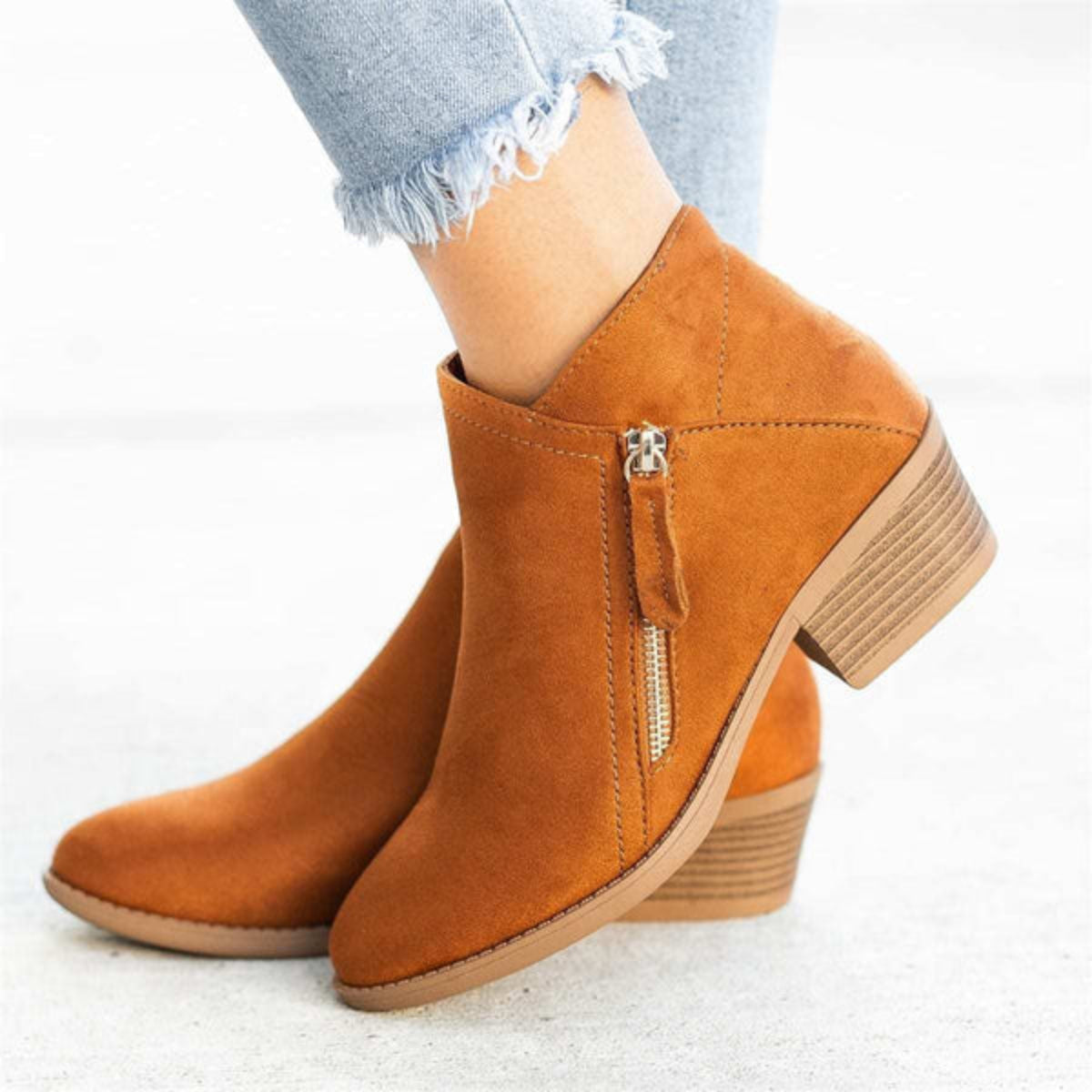 Women's Orthopedic Ankle Boots with Zip