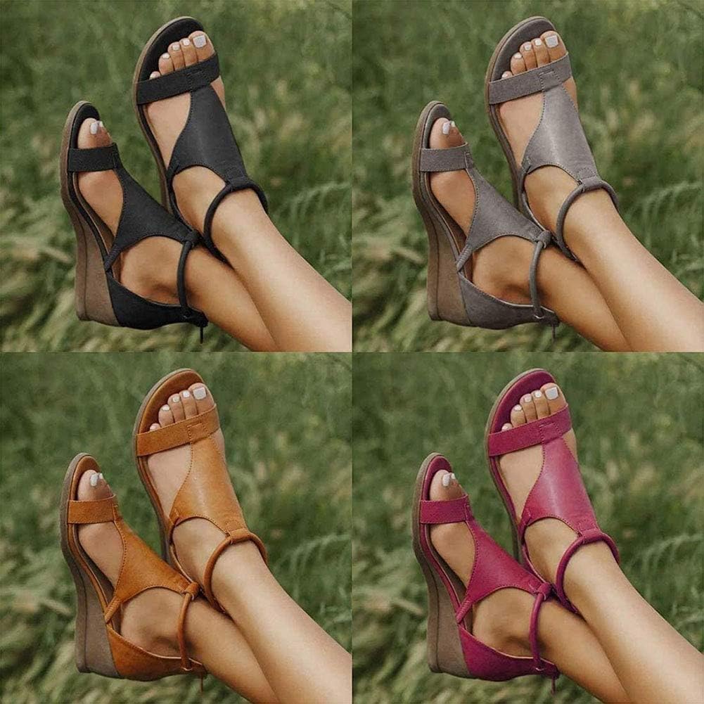 Women's Orthopedic Heeled Sandals with Strap