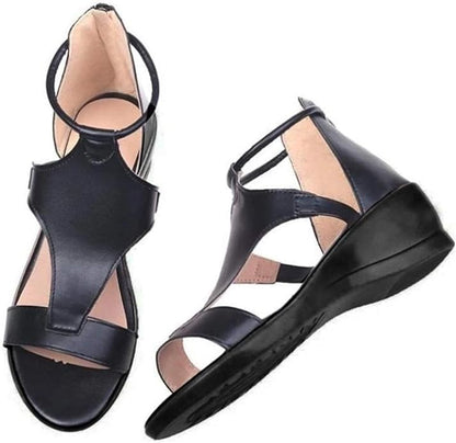 Women's Orthopedic Heeled Sandals with Strap