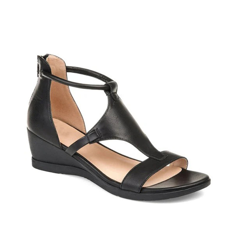 Women's Orthopedic Heeled Sandals with Strap