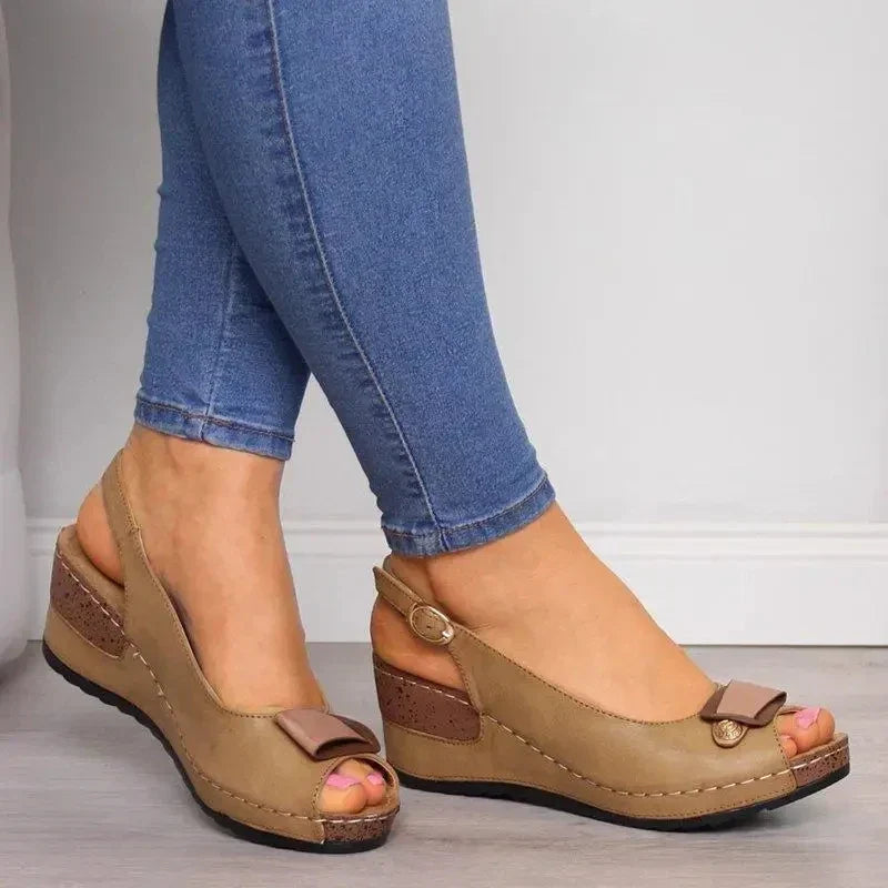 Women's Orthopedic Heeled Sandals with Support