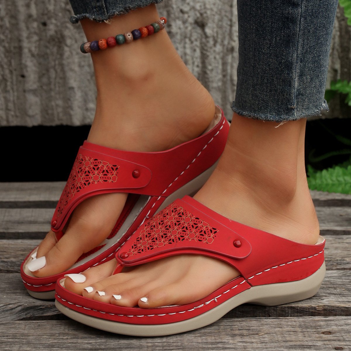 Women's Orthopedic Leather Hiking Sandals