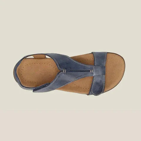 Women's Orthopedic Leather Sandals with Anatomical Insole