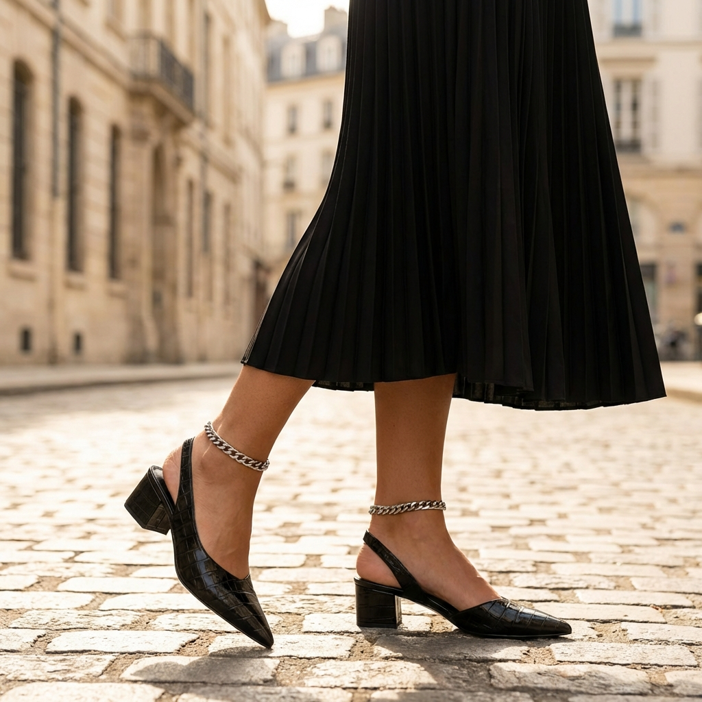 Women's Orthopedic Pumps with Crocodile Print
