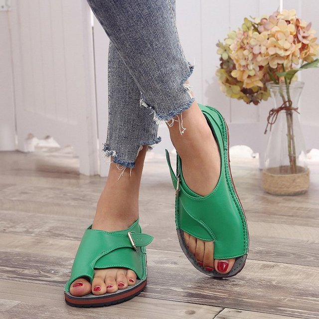Women's Orthopedic Sandals in a Patchwork Design