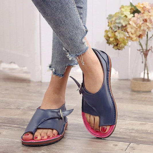 Women's Orthopedic Sandals in a Patchwork Design