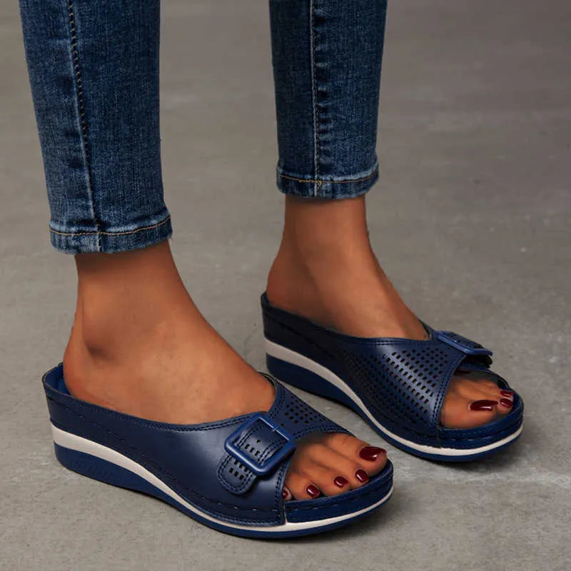 Women's Orthopedic Sandals with Adjustment and Soft Footbed