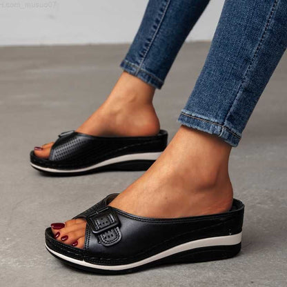 Women's Orthopedic Sandals with Adjustment and Soft Footbed