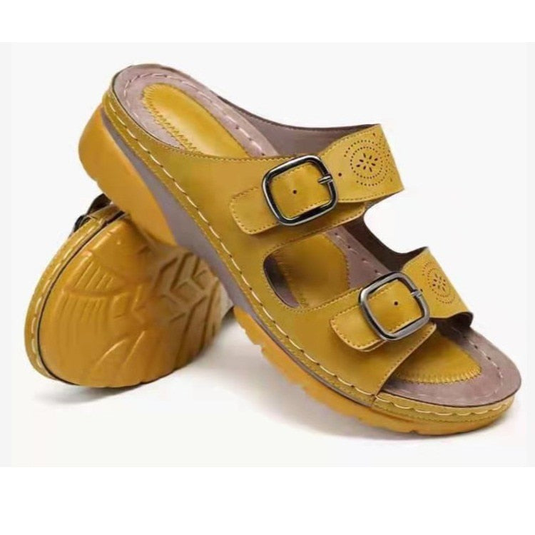 Women's Orthopedic Sandals with Double Buckles