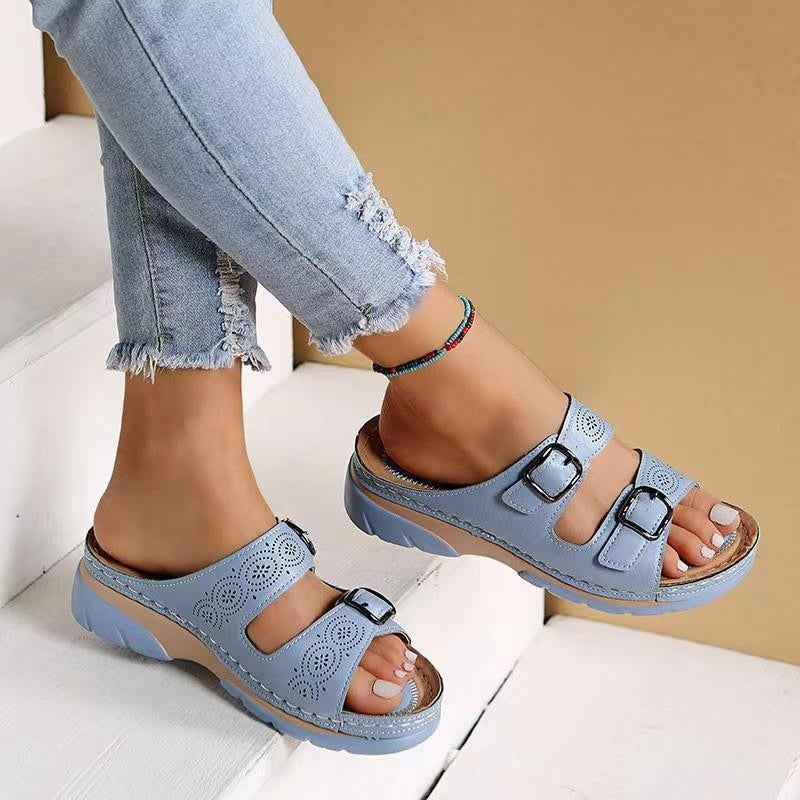Women's Orthopedic Sandals with Double Buckles