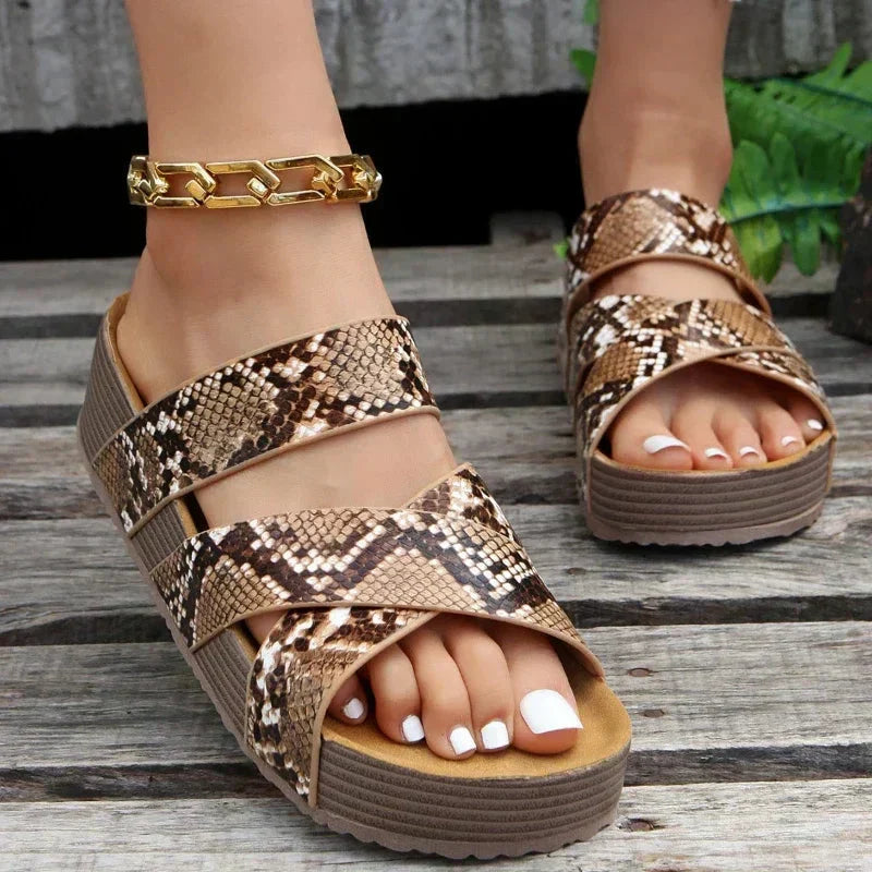 Women's Orthopedic Sandals with Woven Straps